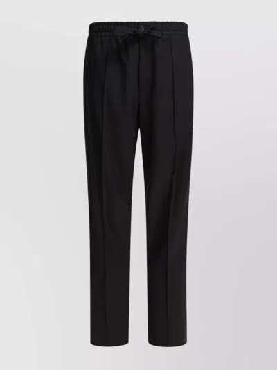 Valentino Tailored Trousers With Elastic Waistband And Pockets In Black