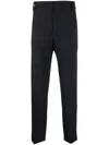 Valentino Crepe Couture Tailored Trousers In Blue