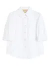 Valentino Chemise En Popeline De Coton Femme Blanc Optique 48 In White