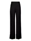 Valentino Tailored Trousers With Back Pockets And Front Pleats In Black