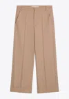 Valentino Garavani Camel-coloured Trousers In Brown