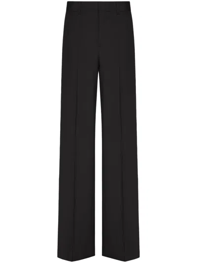 Valentino Tailored Wool Trousers In Black