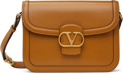 Valentino Garavani Tan 9to5 Smooth Calfskin Shoulder Bag In Wu4 (golden Cuir)
