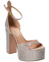 Valentino Tan-go 155 Suede & Crystal Platform Sandals In Pink