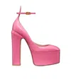 Valentino Tan-go Patent Leather Platform Pumps In Pink