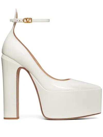 Valentino Garavani Tan-go 165mm Platform Pumps In White