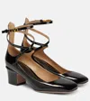 Valentino 60mm Tan-go Patent Leather Pumps In Black