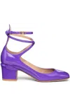 Valentino Garavani Tan-go Patent Leather Pump 70mm Woman Electric Violet 41 In Purple