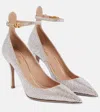 Valentino 105mm Rhinestone-embellished Heels In Silver