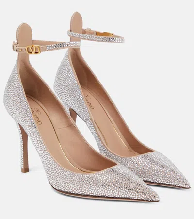 Valentino Garavani 105mm Rhinestone-embellished Heels In Silver