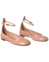 Valentino Tan Go Patent Flat (authentic )