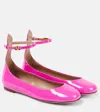 Valentino Tan-go Patent-leather Ballerina Shoes In Pink