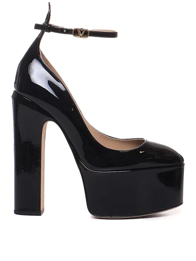 Valentino Garavani Tan-go Patent-leather Platform Pump In Black