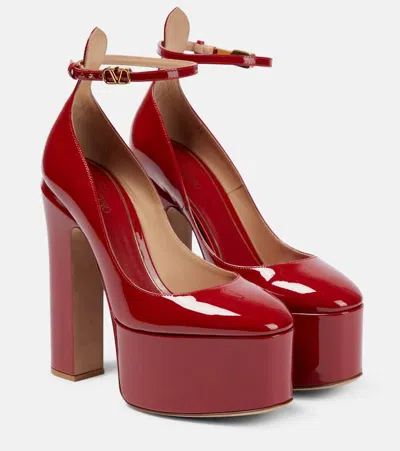 Valentino Garavani Tan-go 155mm Platform Pumps In Red