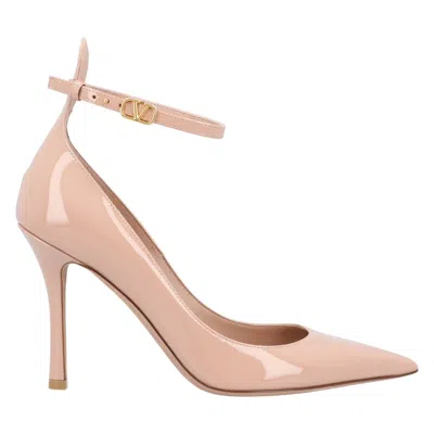 Valentino Garavani Valentino Tan-go Patent Leather Pump 100mm Nude In Neutral