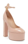 Valentino Garavani Tan-go Platform Pump In Rose Cannelle