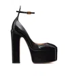Valentino Vlogo 120 Patent Ankle Strap Platform Pump In Black