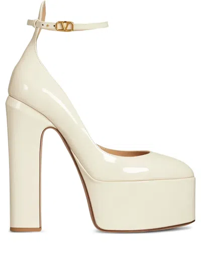 Valentino Garavani Tan-go Platform Pumps In Neutral