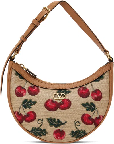 Valentino Garavani Tan Vlogo Signature Mini Cherryfic Bag In Multi