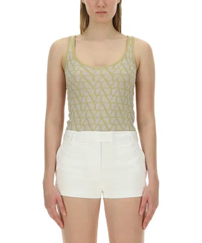 Valentino Tank Top In Gold
