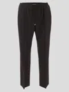 Valentino Wool And Mohair Blend Jogging Trousers In Ebano