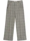 Valentino Houndstooth-jacquard Wool Trousers In White