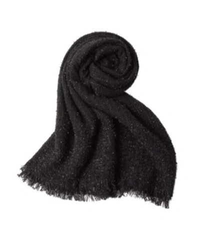 Valentino Tassel Cashmere Scarf In Black