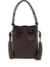 Valentino Garavani Chocolate Leather Vlogo Signature Bucket Bag In Brown