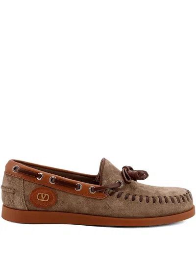 Valentino Garavani Tassel-embellished Loafers In Brown