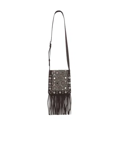 Valentino Garavani Tassel Shoulder Bag In Brown