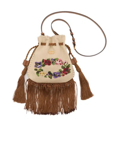 Valentino Garavani Tassel Shoulder Bag In Multi