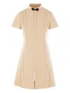 Valentino Embroidered Woven Mini Dress With Tassels Birch In Multi