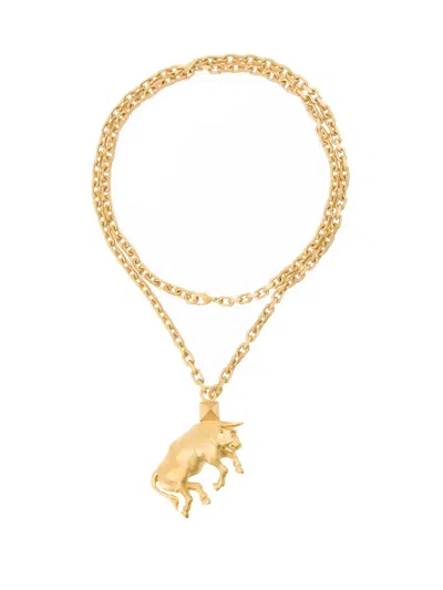 Valentino Garavani 'taurus' Necklace In Gold