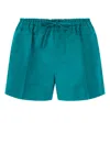 Valentino Drawstring-waist Pressed-crease Shorts