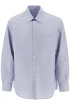 VALENTINO TECHNICAL COTTON SHIRT WITH STRIPED MOTIF