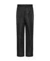 Valentino Technical Fabric Straight-leg Trousers In Black