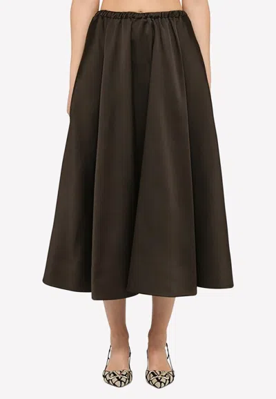 VALENTINO TECHNO DUCHESSE MIDI SKIRT