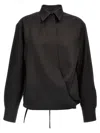 Valentino Black Techno Light Wool Shirt In Black