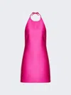Valentino Kurzes Kleid Aus Techno Duchesse Frau Pink Pp 44 In Pink