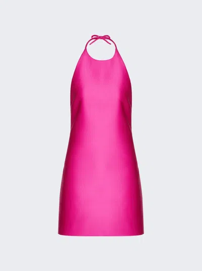 Valentino Kurzes Kleid Aus Techno Duchesse Frau Pink Pp 44