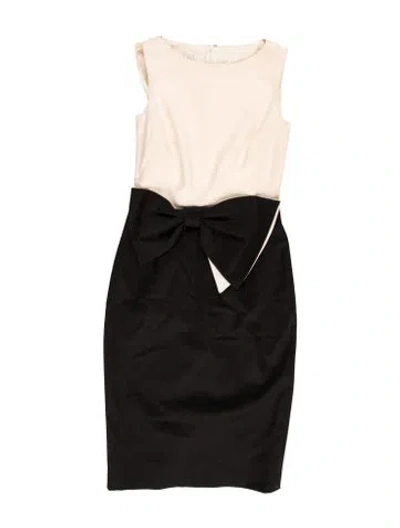 Pre-owned Valentino Technocouture Midi Length Dress In Black