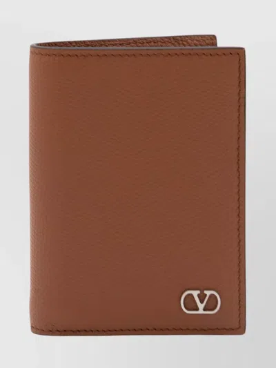 Valentino Garavani Textured Bi-fold Wallets Design Stylish In Selleria