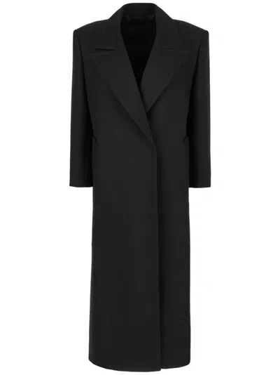 Valentino Textured Coat In Black