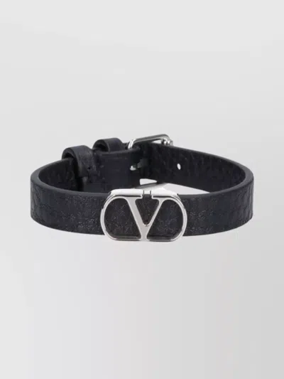 Valentino Garavani Textured Finish Adjustable Strap Bracelets