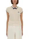 Valentino Cotton Tops With Bow Detail And Cap Sleeves In Neutral