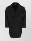 Valentino Textured Wool Blend Coat In Black