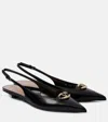 Valentino Vlogo Signature Leather Slingback Pump In Schwarz