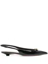 Valentino Garavani Valentino Vlogo Signature Leather Slingback Pump In Black