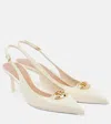 Valentino Garavani Vlogo Moon Pointed Toe Slingback Pump In Weiss
