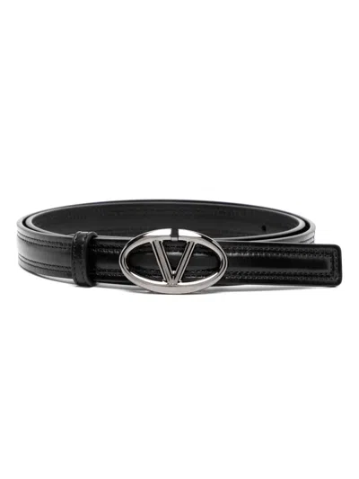 Valentino Garavani The Bold Edition Vlogo Belt In Black